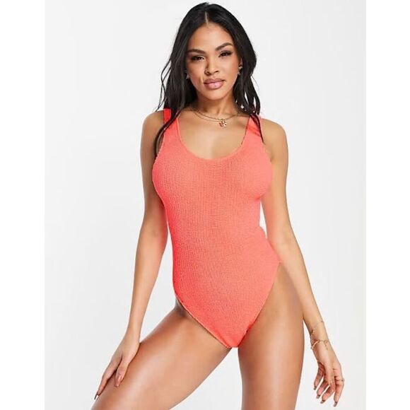 Crinkle one piece swimsuit size medium - Picture 1 of 6